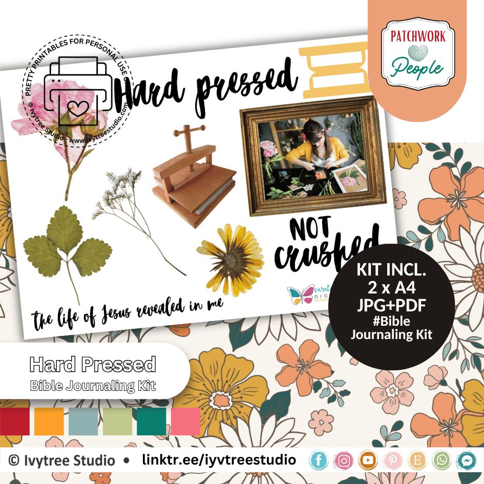 Hard Pressed | Journaling Kit | Patchwork People Bible Journaling Collection | Ivytree Studio