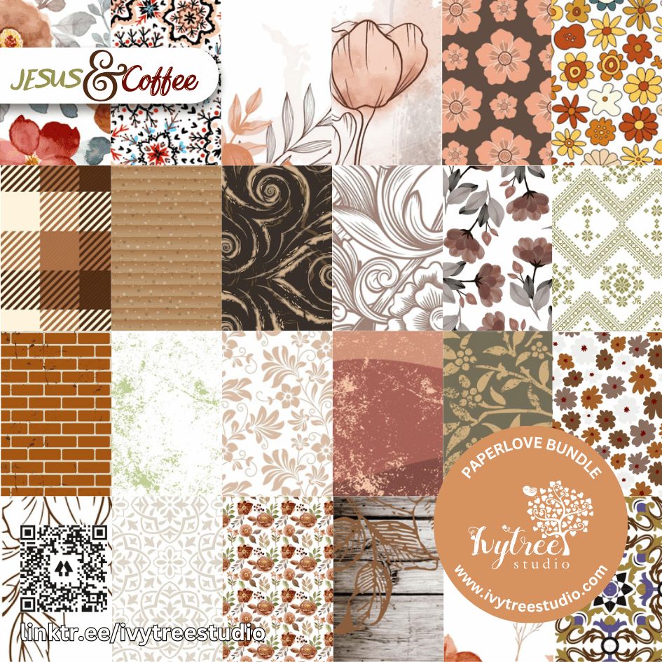 Jesus and Coffee Paperlove Kit | Printable Paperlove Collection | Ivytree Studio