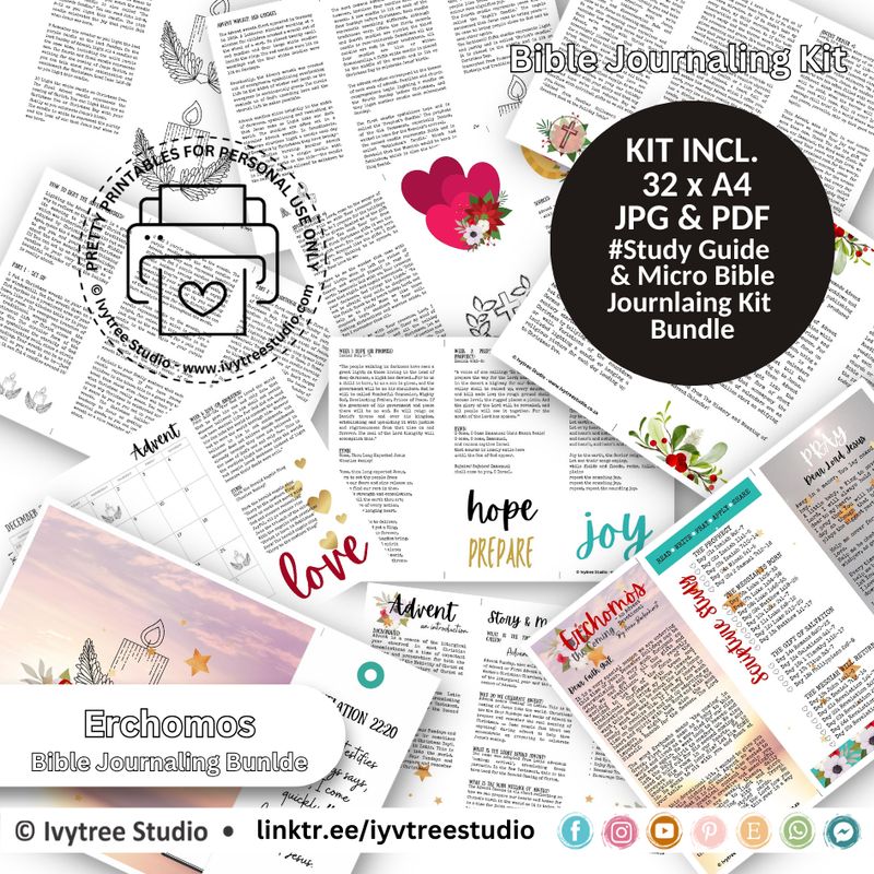 Erchomòs | The Coming | Devotional+Bible Journaling Printable Bundle | Advent Collection | Bible Journaling | Ivytree Studio