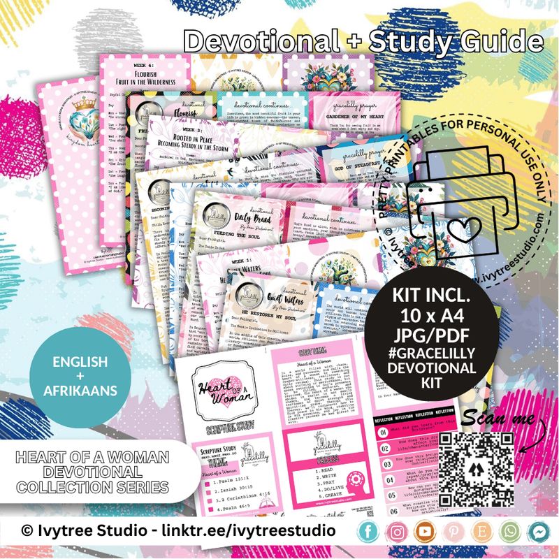 Gracelilly Devotional Study Guide with scripture prompts | Bible Journaling | Ivytree Studio