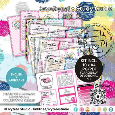 Gracelilly Devotional Study Guide with scripture prompts | Bible Journaling | Ivytree Studio