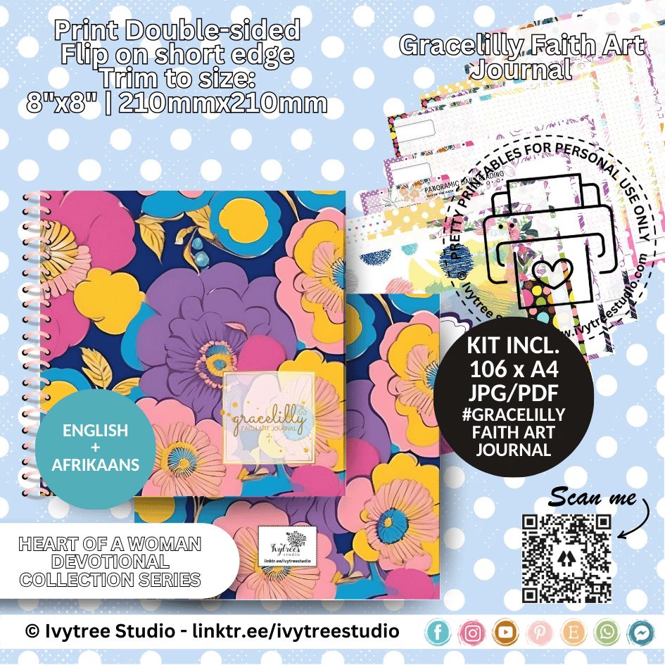 Gracelilly Faith Art Journal printable kit | Bible Journaling | Ivytree Studio