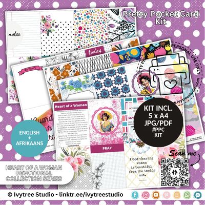 Pretty Pocket Card Kit printable journaling cards| Bible Journaling | Ivytree Studio
