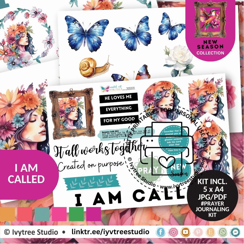I Am Called Prayer Kit | Bible Journaling | Ivytree Studio