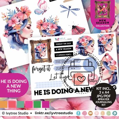He is Doing a New Thing Prayer Kit | Bible Journaling | Ivytree Studio