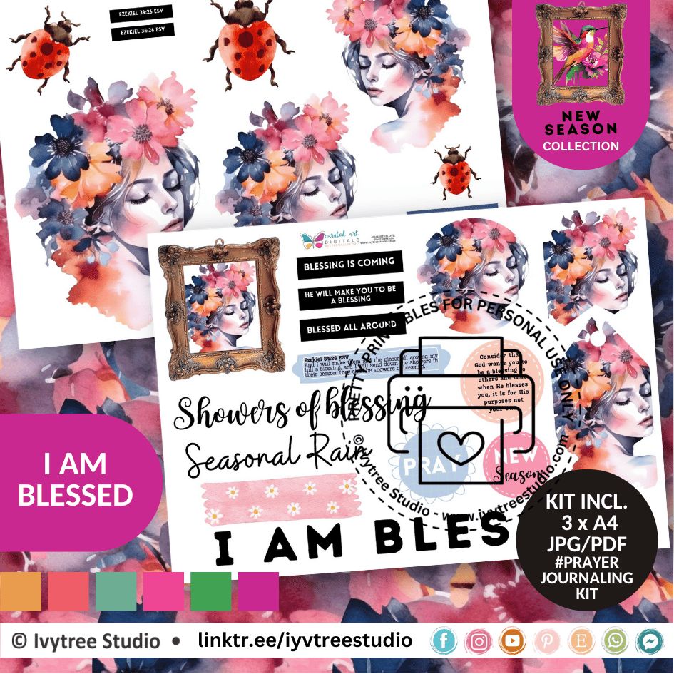 I Am Blessed Prayer Kit | Bible Journaling | Ivytree Studio