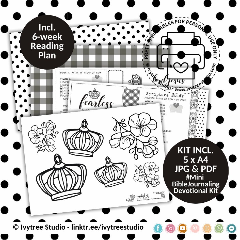Fearless | Gracelilly Devotional Study + Reading Plan | Bible Journaling | Ivytree Studio