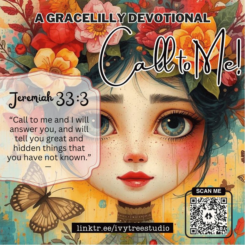 Call to Me Gracelilly Devotional  | Jeremiah 33:3 | Devotional Kit | Bible Journaling | Ivytree Studio