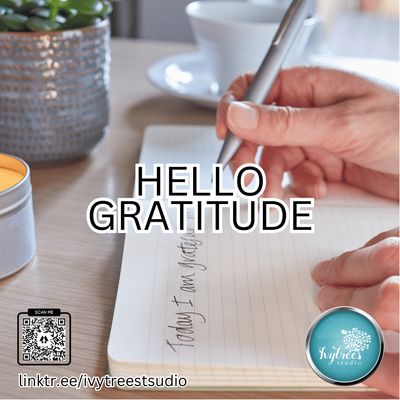 Hello Gratitude | Printable Gratitude Journaling Category | Bible Journaling | Ivytree Studio