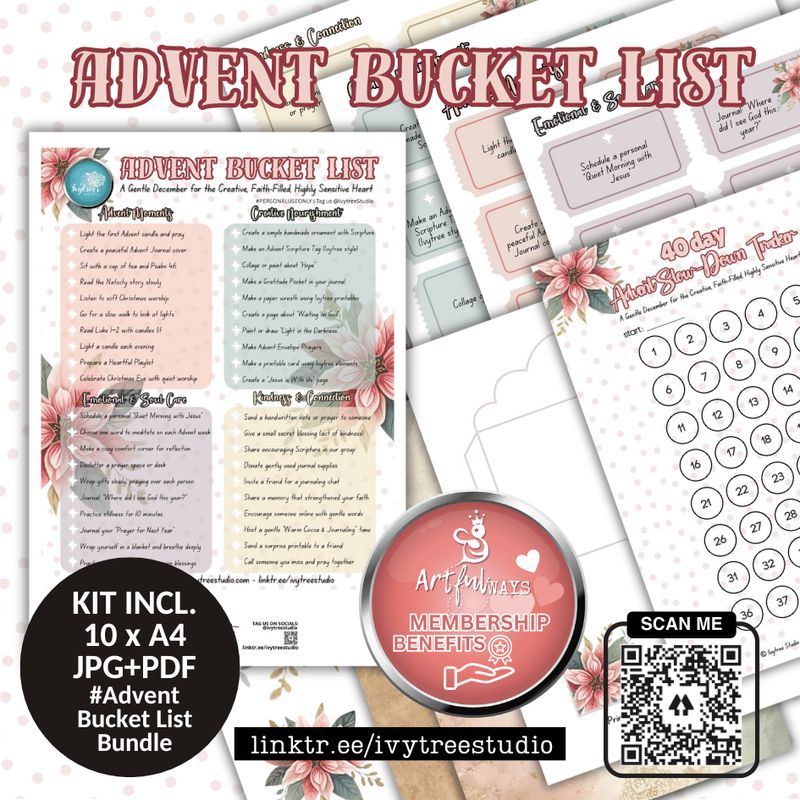 Advent Bucket List Bundle | Bible Journaling | Ivytree Studio Advent Bucket List Bundle | Bible Journaling | Ivytree Studio