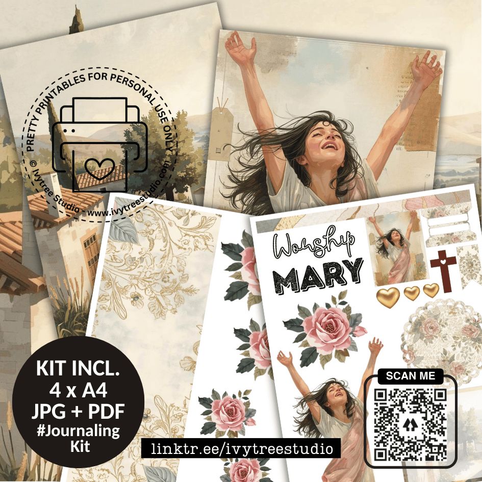 Mary Worship Kit | God with us Advent Collection | Bible Journaling | Ivytree Studio