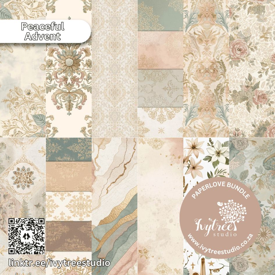 Peaceful Advent Paperlove Kit | God with Us Advent Collection | Bible Journaling | Ivytree Studio