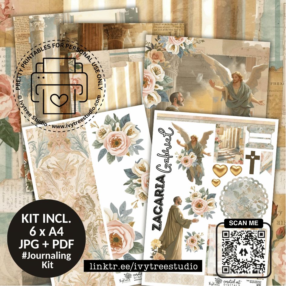 Zacaria Journaling Kit | God with us Advent Collection | Bible Journaling | Ivytree Studio Zacaria Kit | God with us Advent Collection | Bible Journaling | Ivytree Studio