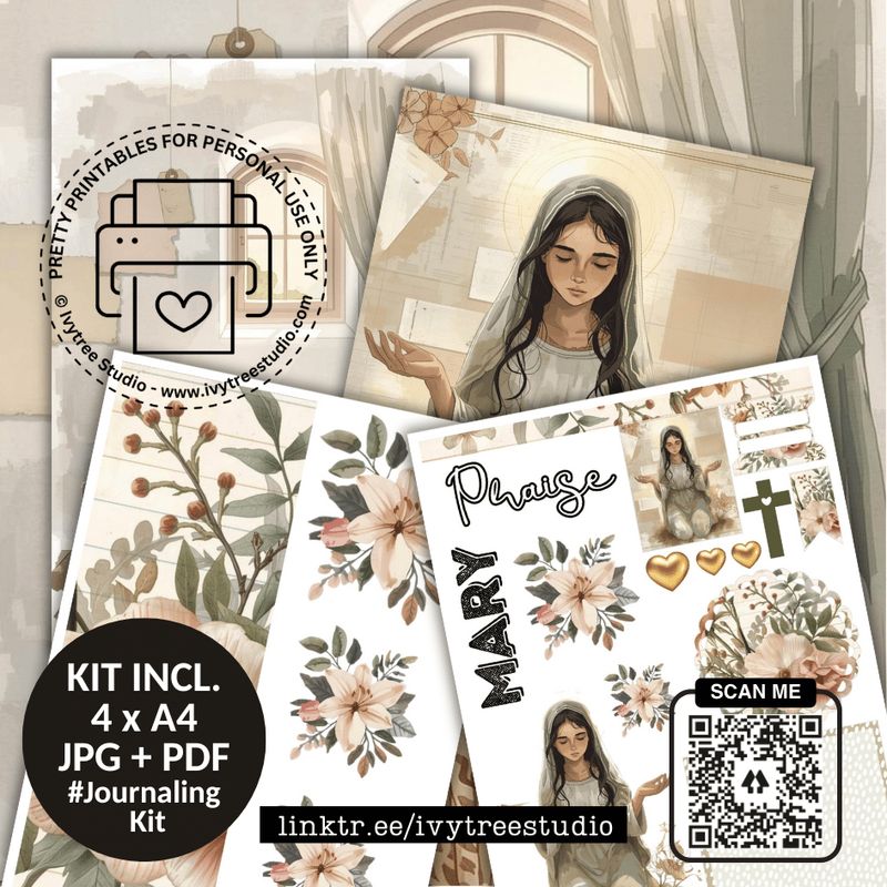 Mary Praise Journaling Kit | God with us Advent Collection | Bible Journaling | Ivytree Studio Mary Praise Kit | God with us Advent Collection | Bible Journaling | Ivytree Studio