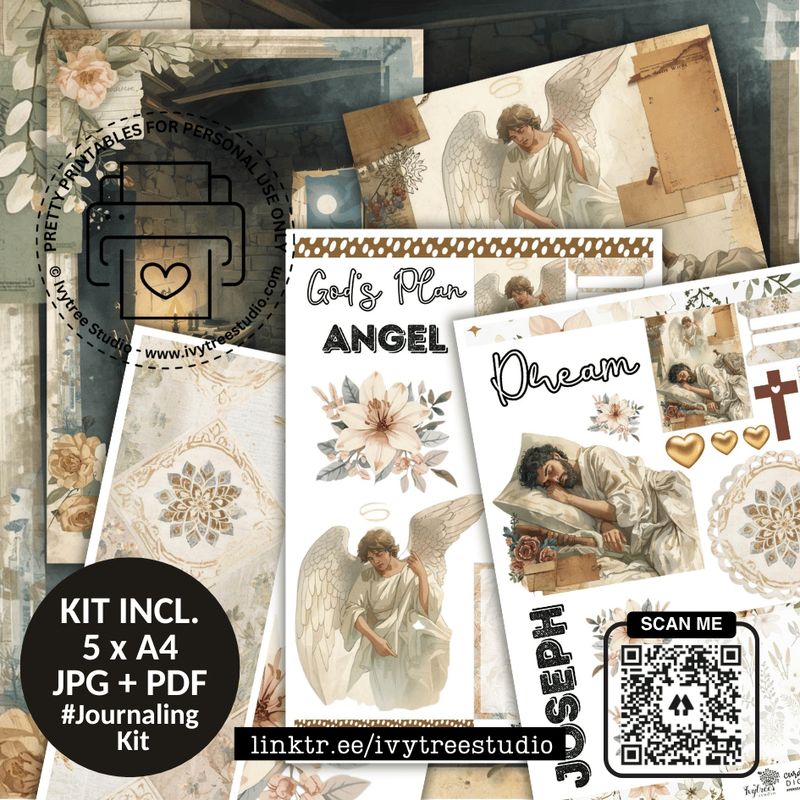 Joseph's Dream Journaling Kit | God with us Advent Collection | Bible Journaling | Ivytree Studio Joseph Dream | God with us Advent Collection | Bible Journaling | Ivytree Studio