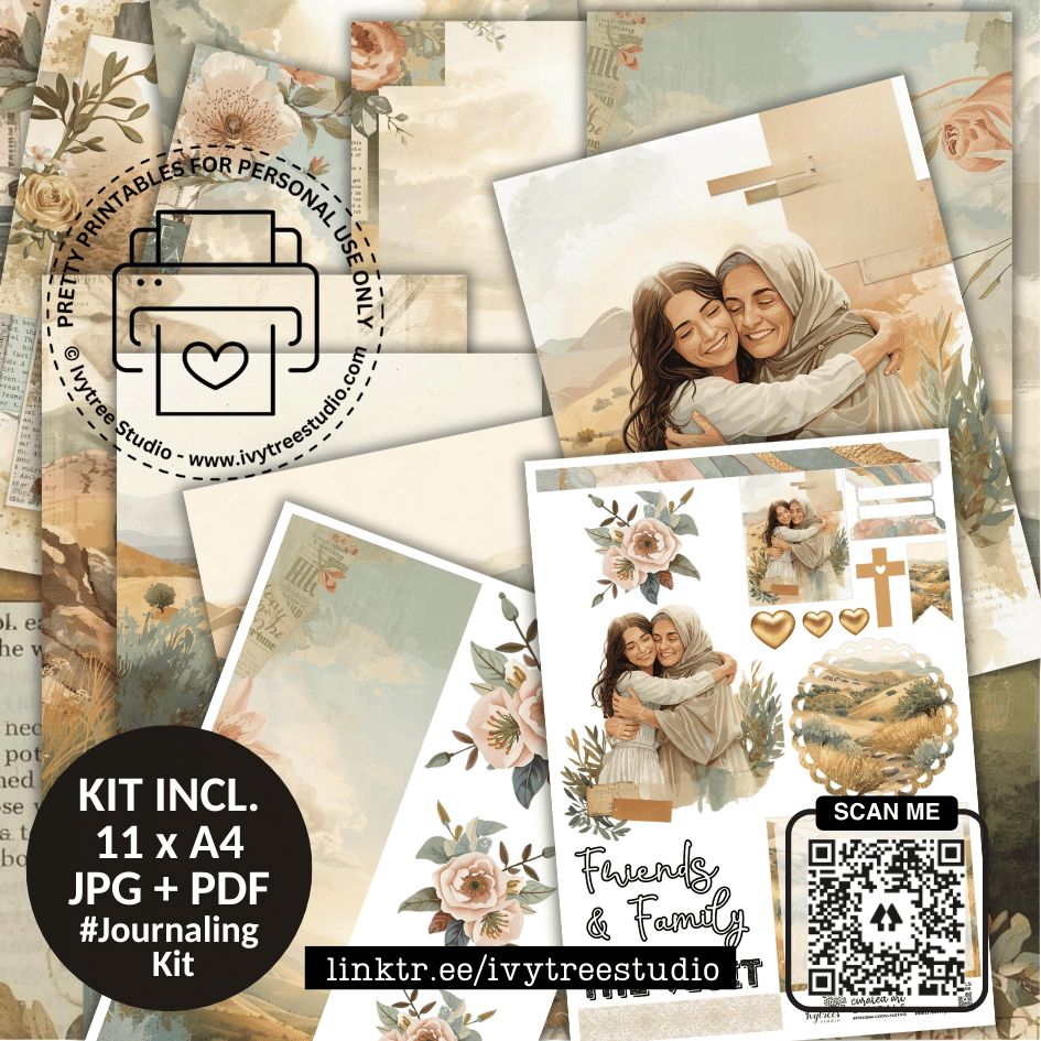 Friends and Family Visit Kit | God with us Advent Collection | Bible Journaling | Ivytree Studio