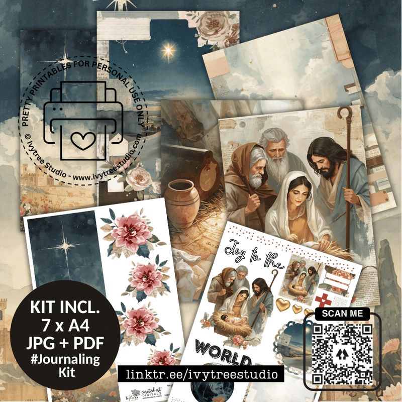 Joy to the World Journaling Kit | God with us Advent Collection | Bible Journaling | Ivytree Studio Joy to the World Kit | God with us Advent Collection | Bible Journaling | Ivytree Studio