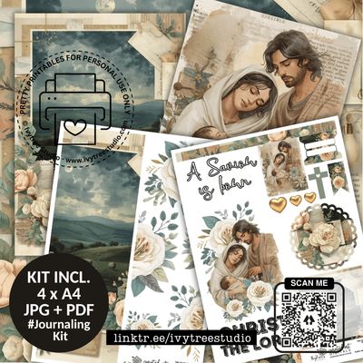 A Savior is Born Kit | God with us Advent Collection | Bible Journaling | Ivytree Studio