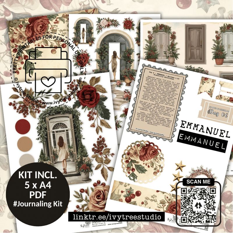 Day 6 Journaling Kit | 12 Days of Christmas | Bible Journaling | Ivytree Studio