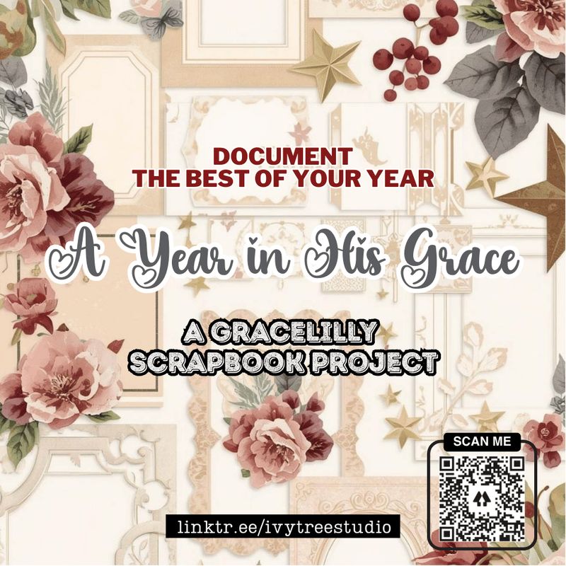 A Year in His Grace Documented | Scrapbook Project | 12 Days of Christmas Collection | Bible Journaling | Ivytree Studio