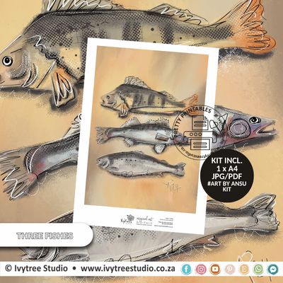 Three Fishes - Art Kit - Dreams and Hopes Collection Three Fishes - Art Kit - Dreams and Hopes Collection