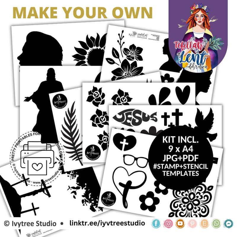 Tefillah Stamp and Stencil Templates - Tefillah Collection Series Tefillah Stamp and Stencil Templates - Tefillah Collection Series