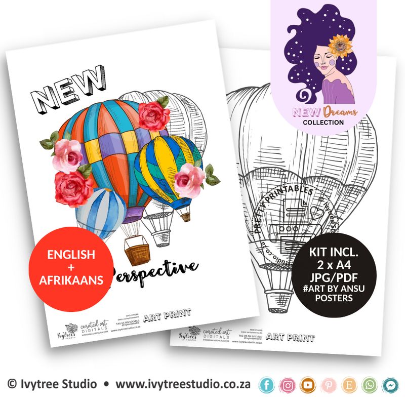 New Pespective Art Posters - New Dreams Collection - Incl. English + Afrikaans