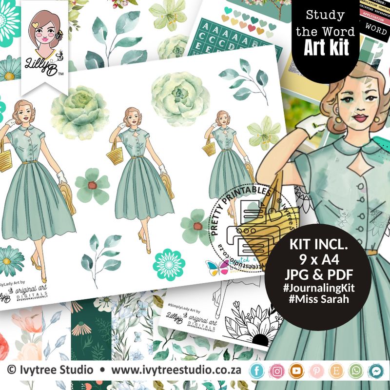 Miss Sarah Vintage Floral Kit - Study the Word Series - LillyB Design
