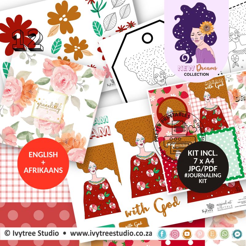 Dream with God Journaling Kit - New Dreams Collection - Incl. English + Afrikaans