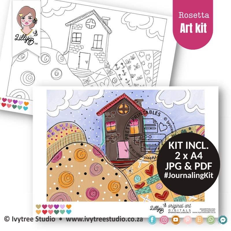 Rosetta Landscape Colour Me Kit - LillyBDesign - ArtbyAnsu