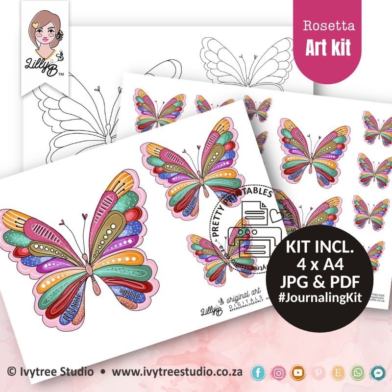 Rosetta Landscape Colour Me Kit - LillyBDesign - ArtbyAnsu