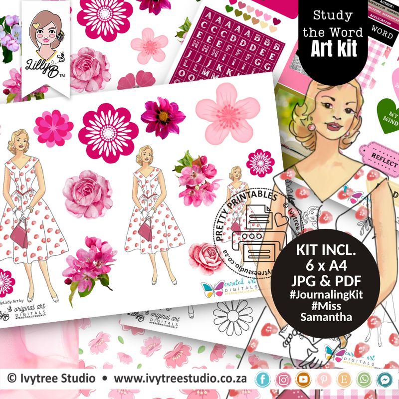 Miss Samantha Vintage Floral Kit - Study the Word Series - LillyB Design