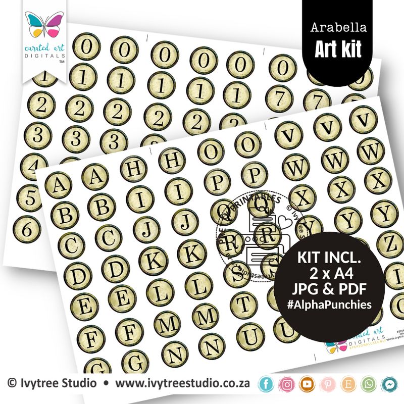 Alpha Punchies - Arabella - Prayerful - LillyB Art Kit