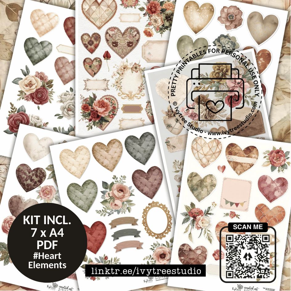Aviva Heart Elements Kit | Aviva Renewed Heart Collection | Bible Journaling | Ivytree Studio