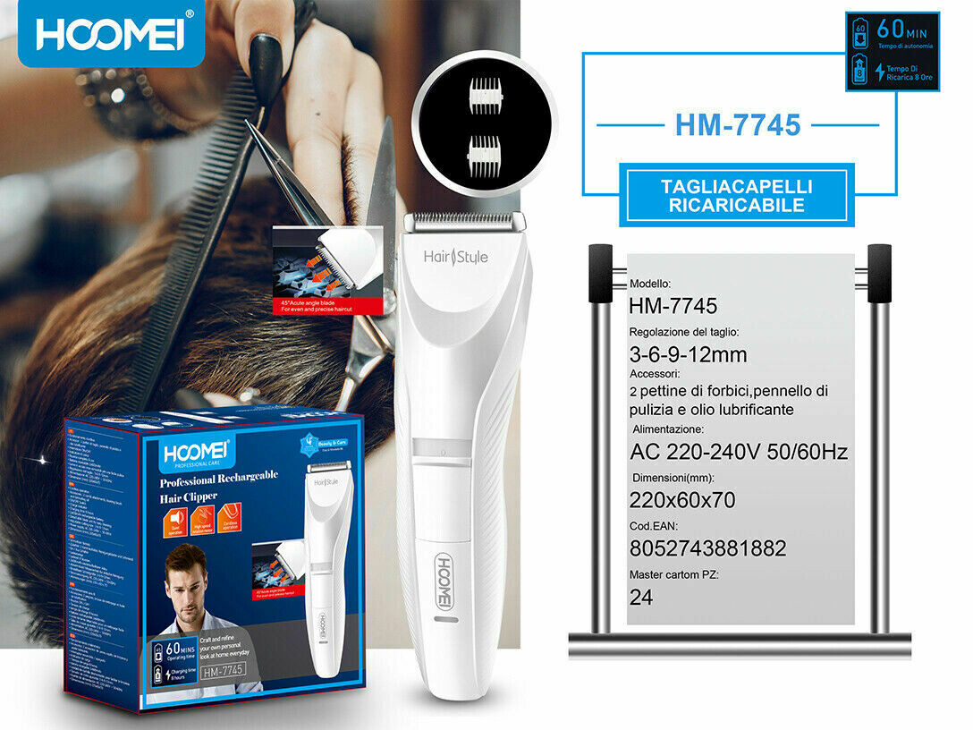 TAGLIACAPELLI/RASOIO  HOOMEI HM-7745