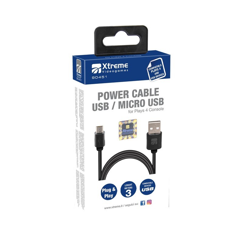 POWER CABLE USB / MICRO USB PS4