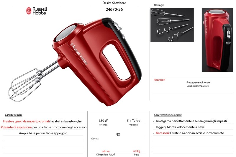 SBATTITORE RUSSELL HOBBS 350W
