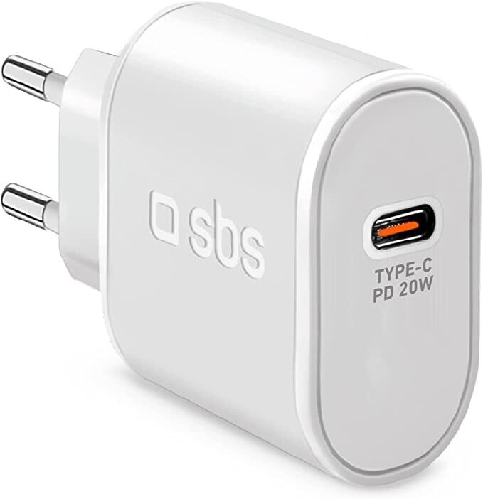 CARICABATTERIE TYPE C SBS 20W WHT