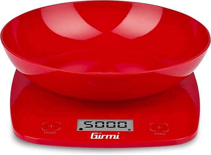 Girmi Ps010 Bilancia da Cucina, Plastico, Rosso