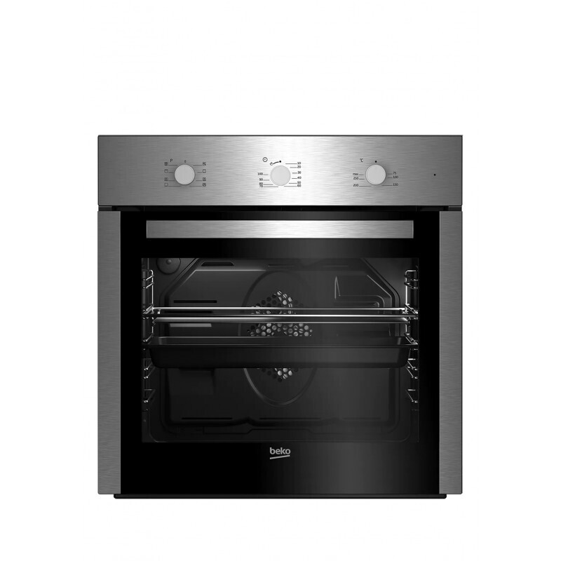 Forno da Incasso Multifunzione Elettrico 60 cm 8 funzioni Classe A Estetica Inox Porta Nera Pulizia Vapore Beko BIM810X