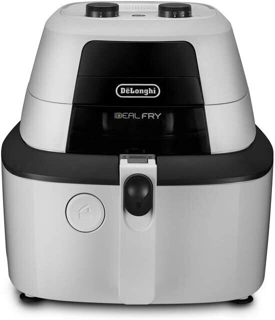 De&#39;Longhi FH2133.W IDEALFRY Friggitrice ad Aria Calda, 1600 W, 1 kg, Plastica, Bianco/Nero