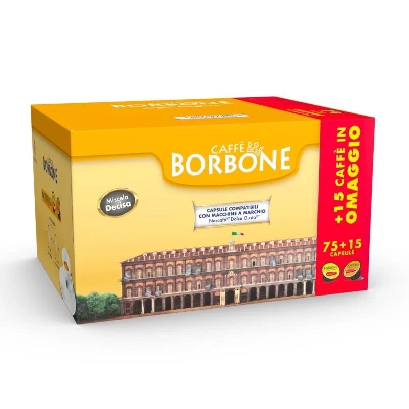 BORBONE CAPSULE COMP. NESC.DOLCE GUSTO MISCELA DECISA (NERA) 75+15PZ