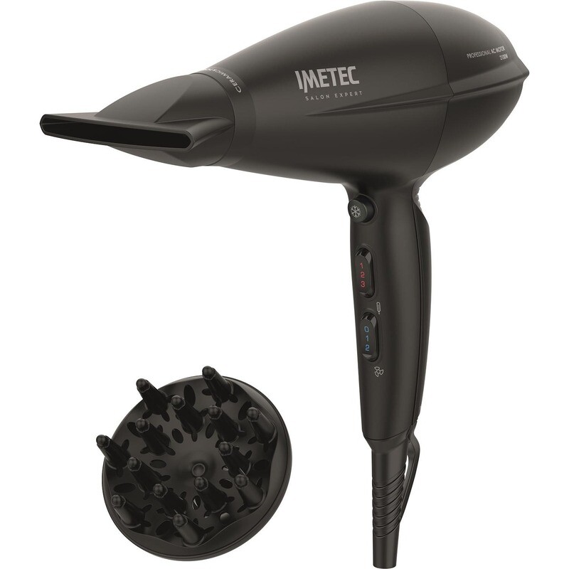 Imetec Asciugacapelli phon Imetec 11818 P11 2300 con motore professionale AC 2100W con diffusore