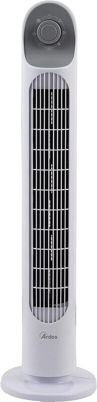 ARDES | AR5T800 Ventilatore Verticale Altezza 81 cm con 3 Intensità e Oscillazione Automatica della Torretta da Pavimento o Piano Ventilatore Torre Bianco
