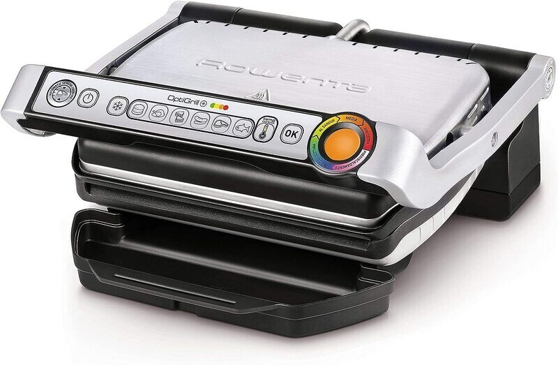 Rowenta GR712D Optigrill+ Bistecchiera Intelligente con 6 Programmi di Cottura Automatici, 2000W, Nero