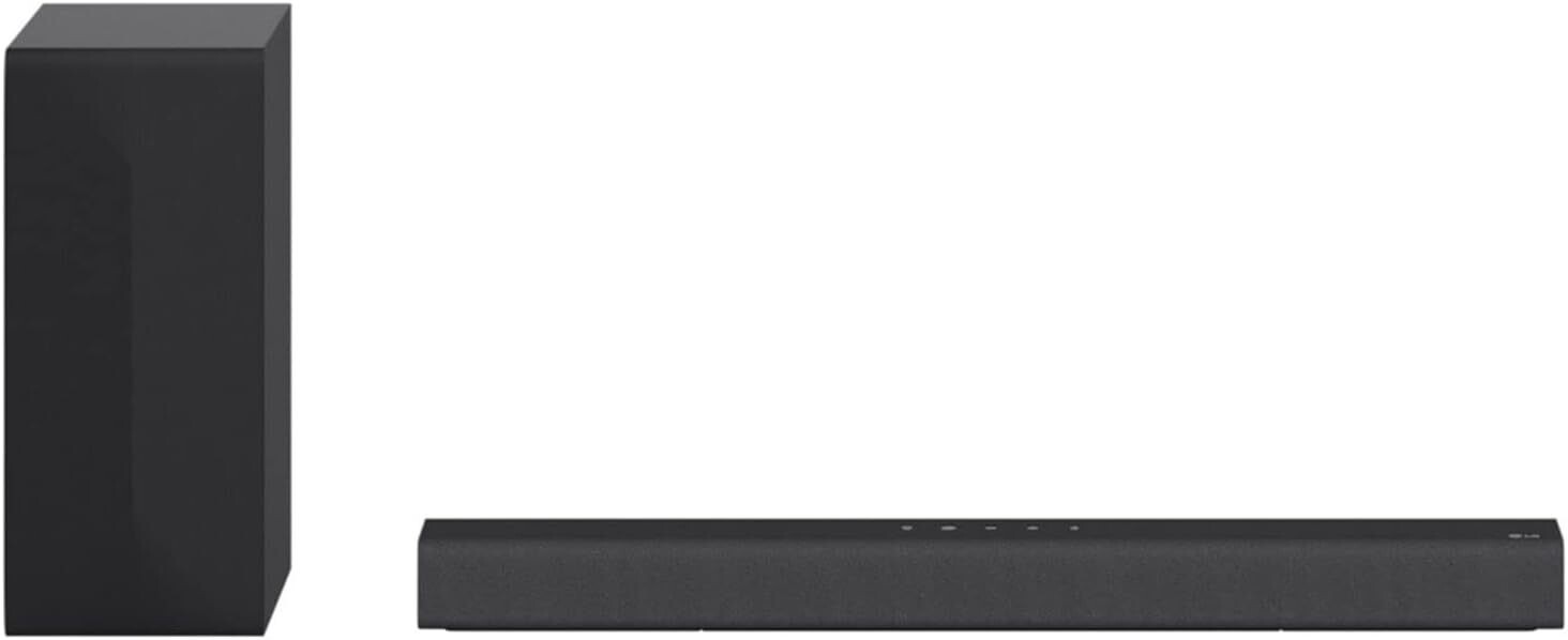 LG S40Q Soundbar TV 300W, 2.1 Canali con Subwoofer Wireless, AI Sound Pro, Bluetooth, Ingresso Ottico, HDMI in/out con, Rivestimento in tessuto, Certificazione Energy Star