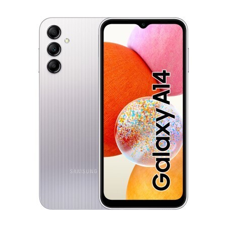 SAMSUNG GALAXY A14 4G 128GB BLACK (SM-A145RZKUEUB), COLORI: AURORA SILVER