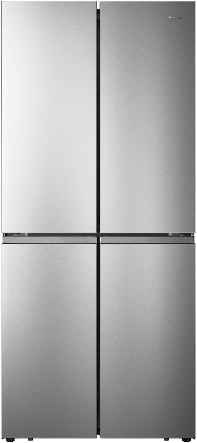 Hisense RQ563N4AI1 Frigorifero 4 Porte, Total No Frost, Capacità 432 L, 40 Decibel, Finitura Inox, 79.4 x 70 x 181 cm [Classe di efficienza energetica F]