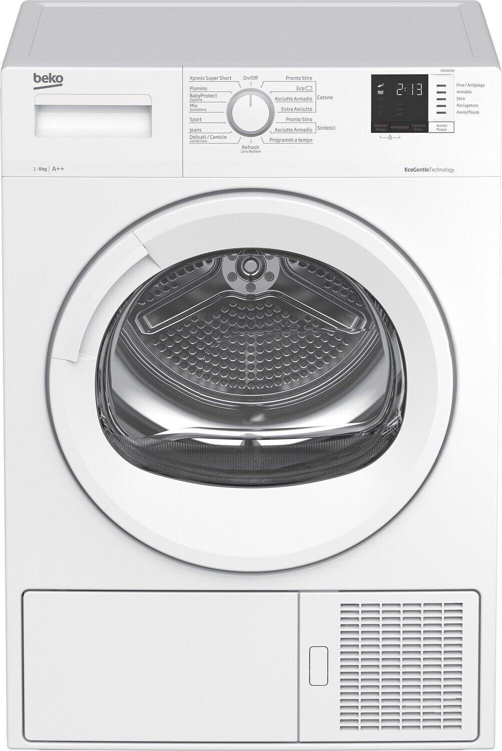 BEKO  asciugatrice Libera installazione Caricamento frontale 8 kg A++ Bianco