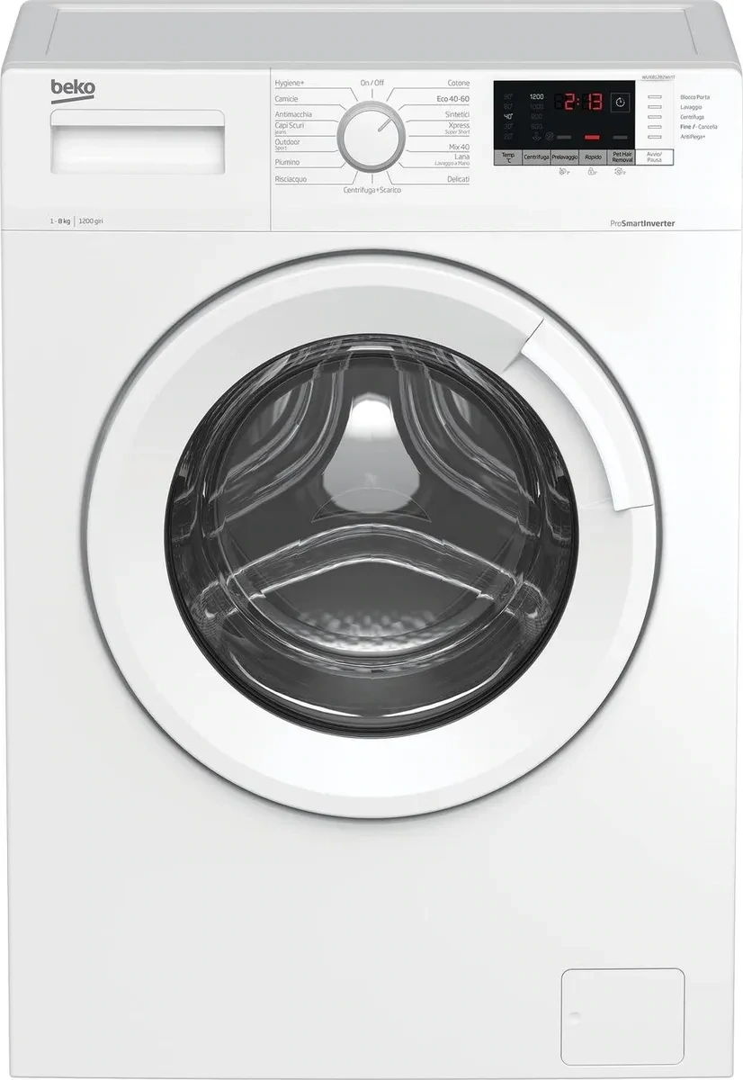 BEKO LAVATRICE CARICA FRONTALE 8KG 1200G INVERTER VAPORE - A
